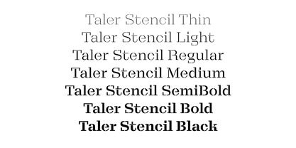 Taler Stencil Font Poster 3