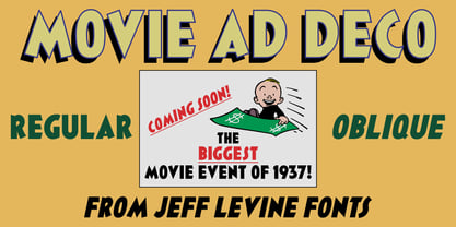 Movie Ad Deco JNL Font Poster 1