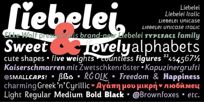 Liebelei Variable Font Poster 7