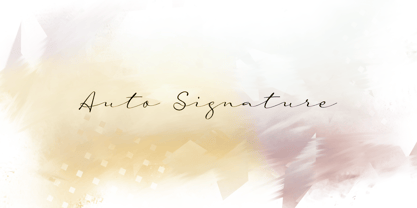 Auto Signature Script Font Poster 1