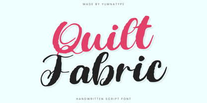 Quilt Fabric Font Poster 1