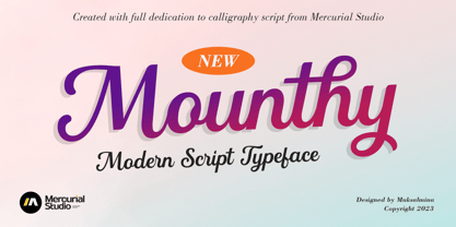 Mounthy Script Font Poster 1