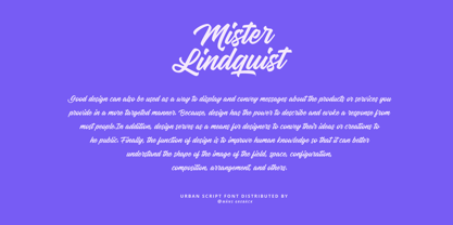 Mister Lindquist Font Poster 6
