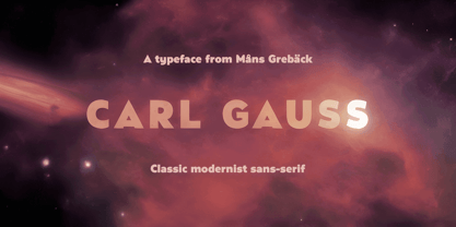 Carl Gauss Font Poster 1