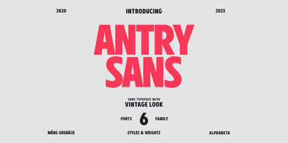 Antry Sans Police Poster 2