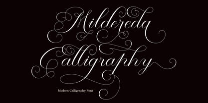 Mildereda Calligraphy Font Poster 1