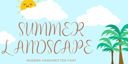 Summer Landscape Font Poster 1
