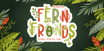 Fern Fronds Font Poster 1