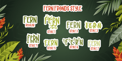 Fern Fronds Font Poster 10