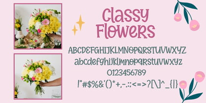 Classy Flowers Font Poster 8