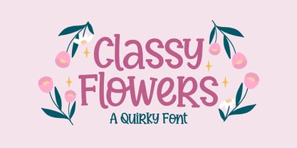 Classy Flowers Font Poster 1