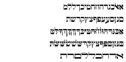 Hebrew Yiddish III Font Poster 7