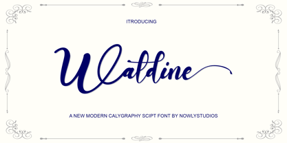 Waldine Script Font Poster 1