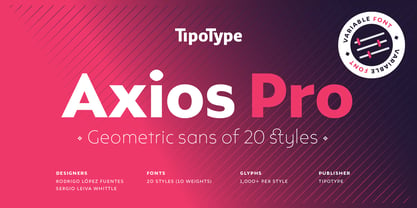 Axios Pro Font Poster 1
