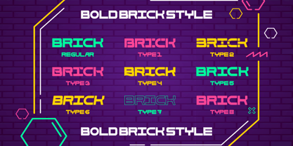 Bold Brick Font Poster 10