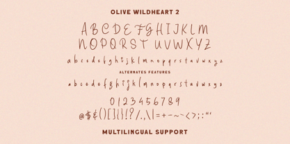 Olive Wildheart Font Poster 8