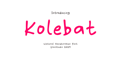 Kolebat Font Poster 1