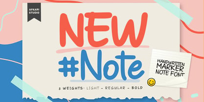 New Note Font Poster 1