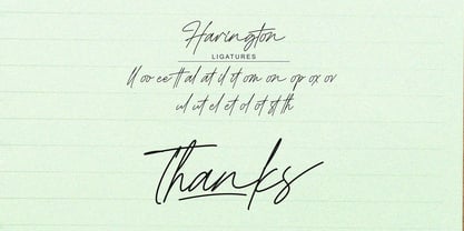 Harington Signature Font Poster 12