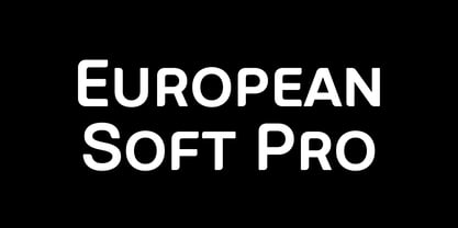 European Soft Pro Font Poster 2