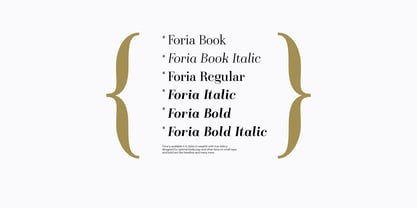 Foria Font Poster 2