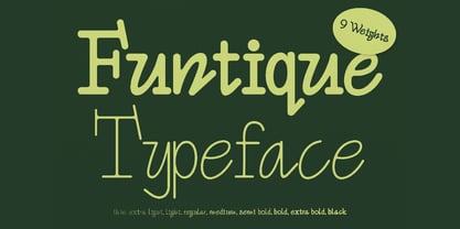 Funtique Typeface Font Poster 1