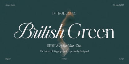British Green Font Duo Font Poster 1