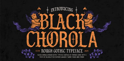 Black Chorola Font Poster 1