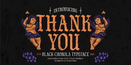 Black Chorola Font Poster 15