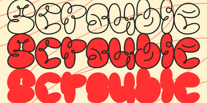 Scrouble Outline Font Poster 1