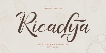 Ricadya Font Poster 1