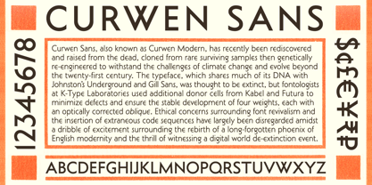 Curwen Sans Fuente Póster 3