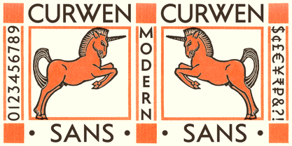 Curwen Sans Fuente Póster 8