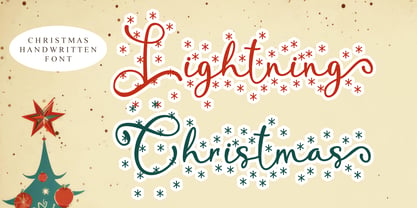 Lightning Christmas Font Poster 1