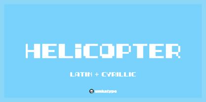 Helicopter Font Poster 1