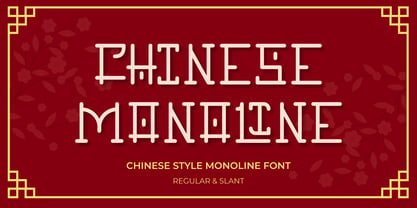 Chinese Monoline Font Poster 1