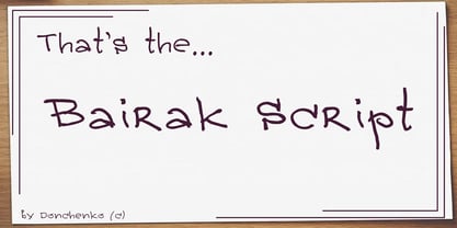 Bairak Script Fuente Póster 1