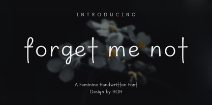 HOH Forgetmenot Font Poster 1