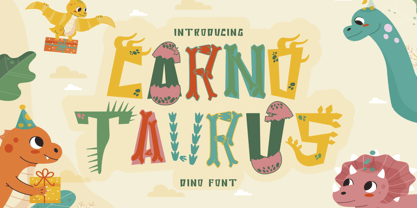 Carnotaurus Font Poster 1