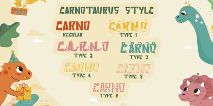 Carnotaurus Font Poster 10