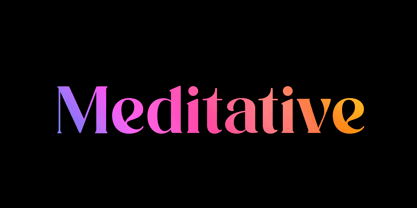 Meditative Font Poster 1