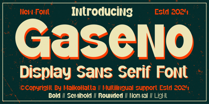 Gaseno Font Poster 1