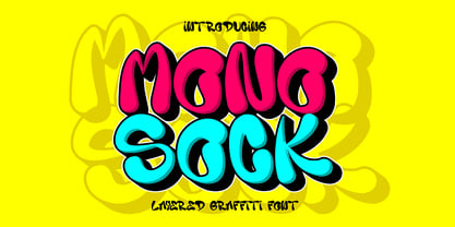 Monosock Layered Graffiti Font Poster 1