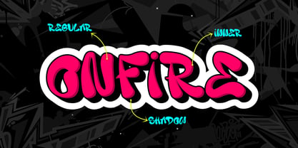 Monosock Layered Graffiti Font Poster 3