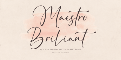 Maestro Briliant Font Poster 1