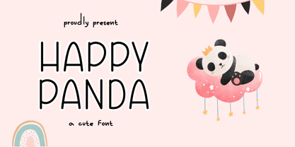Happy Panda Font Poster 1