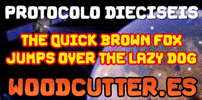 Protocolo Dieciseis Font Poster 2