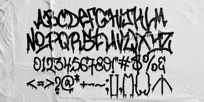 Zombies Coming Graffiti Font Poster 7