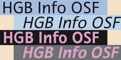 HGB Info OSF Font Poster 2