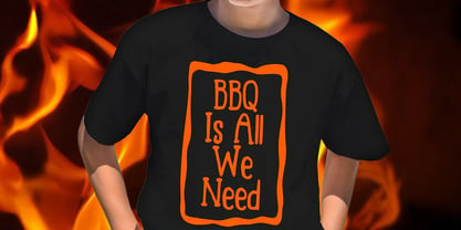 Barbeque Grill Font Poster 4